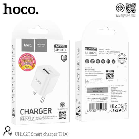 หัวชาร์จ HOCO UH102T จ่ายไฟ 1 แอมป์ 1A สำหรับอุปกรณ์ขนาดเล็ก เช่น หูฟัง TWS ปากกา ลำโพง โคมไฟ_10