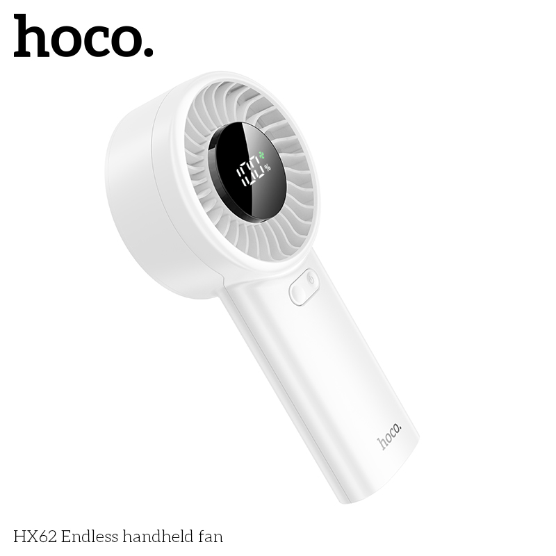พัดลมพกพา HOCO HX62 ปรับแรงลม 100 ระดับ หน้าจอดิจิทัล แบตเตอรี่ 6000MAH ใช้งานสูงสุด 17 ชั่วโมง_3