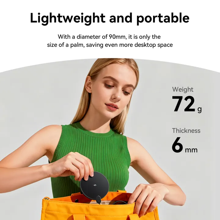 แท่นชาร์จไร้สาย 2IN1 HOCO CW62 ระบบ QI พร้อมหน้าจอ LED กำลังไฟสูงสุด 15W สำหรับสมาร์ทโฟน และ หูฟังไร้สาย สีดำ_3