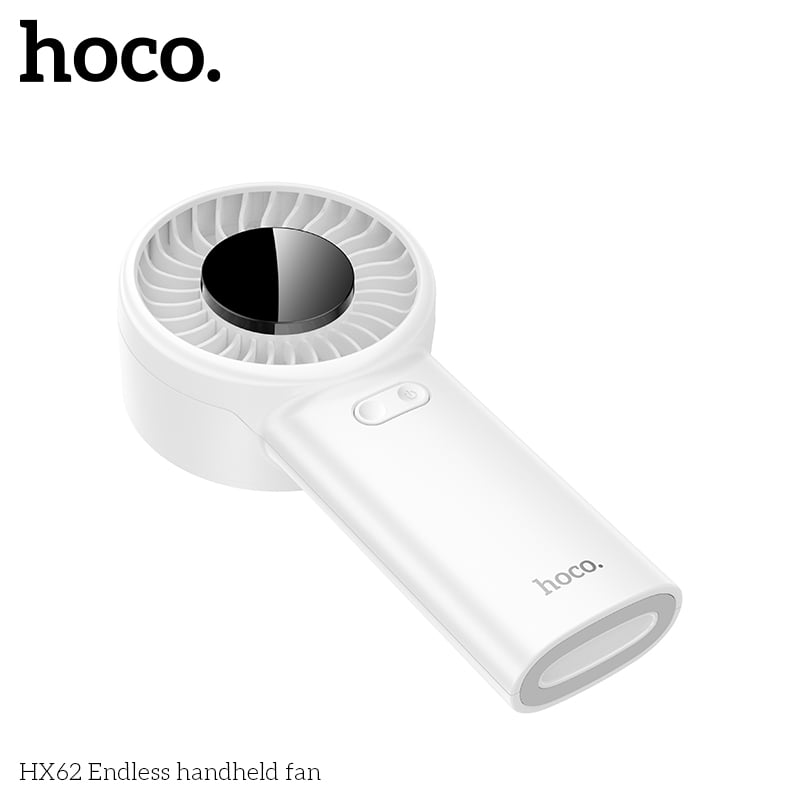 พัดลมพกพา HOCO HX62 ปรับแรงลม 100 ระดับ หน้าจอดิจิทัล แบตเตอรี่ 6000MAH ใช้งานสูงสุด 17 ชั่วโมง_4