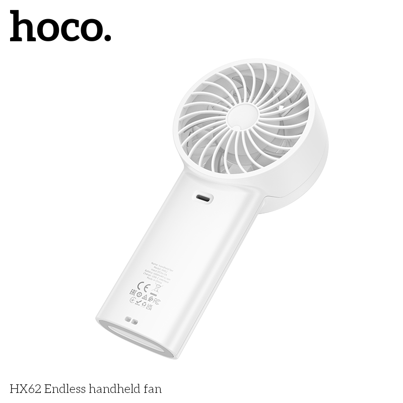 พัดลมพกพา HOCO HX62 ปรับแรงลม 100 ระดับ หน้าจอดิจิทัล แบตเตอรี่ 6000MAH ใช้งานสูงสุด 17 ชั่วโมง_6