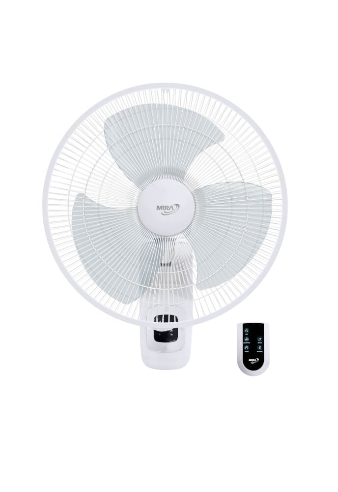 พัดลมติดผนัง 16 นิ้ว MIRA M-1632R รีโมท WHITE