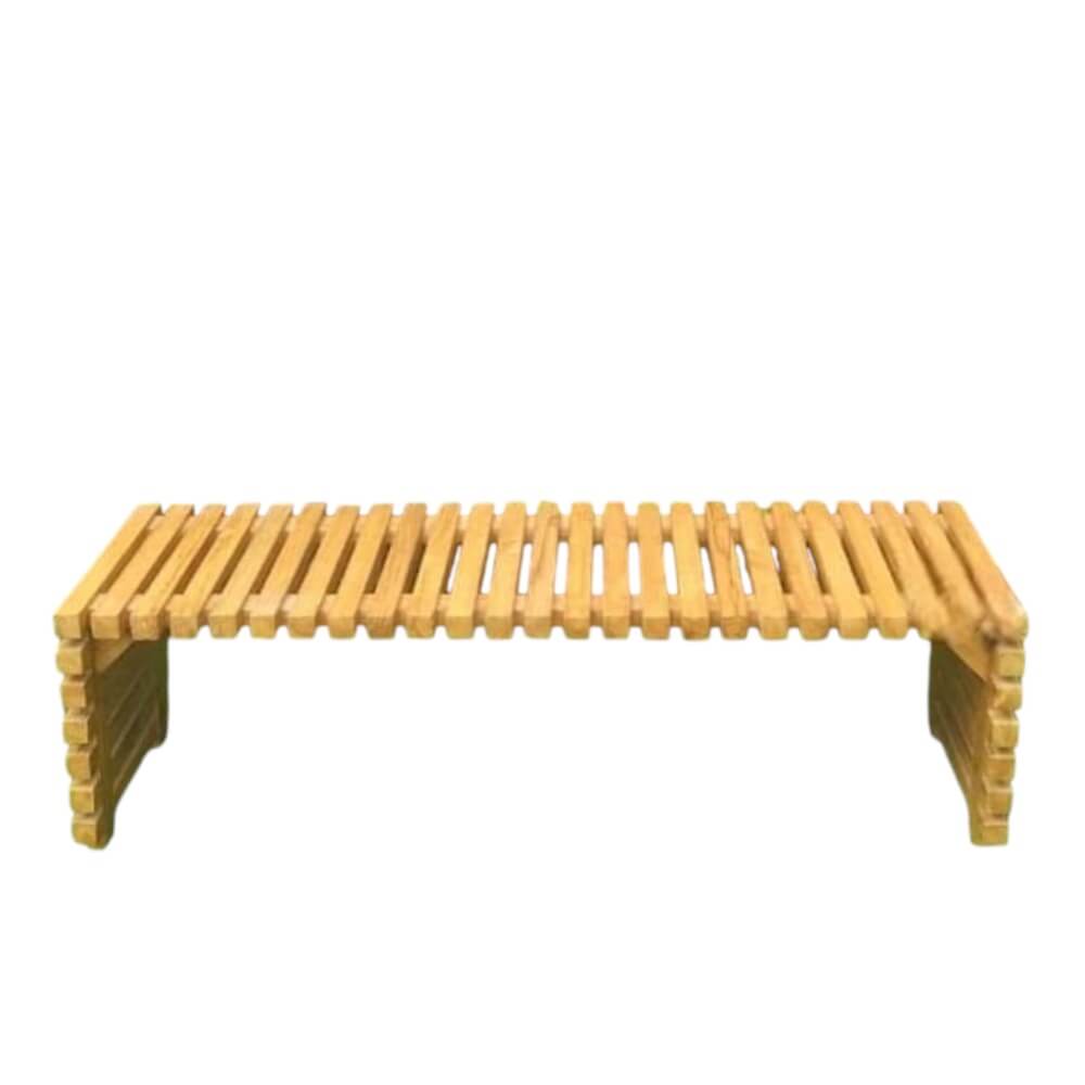 ม้านั่งสนาม PAREENA DECOR รุ่น AURELIA ไม้สัก ขนาด 200X40X45 ซม. สีน้ำตาล_0