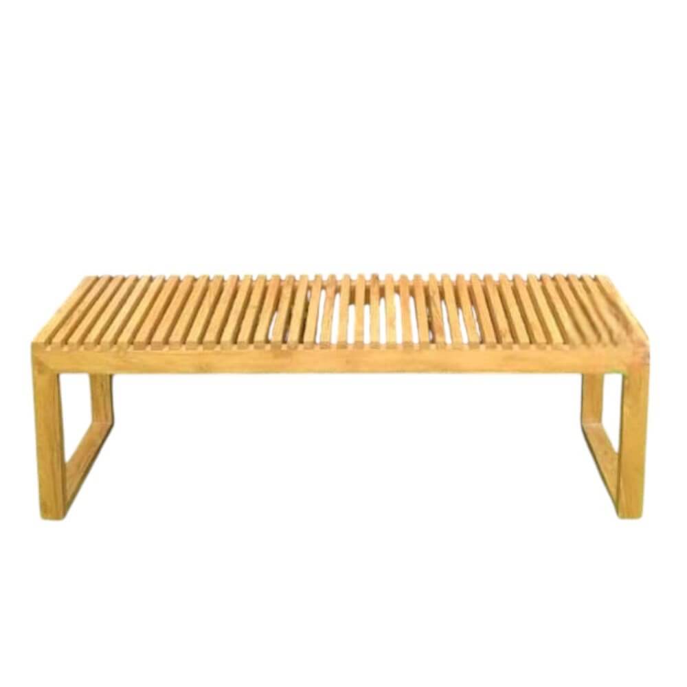 ม้านั่งสนาม PAREENA DECOR AURELIA ไม้สัก 40 ซม. สีไม้ธรรมชาติ