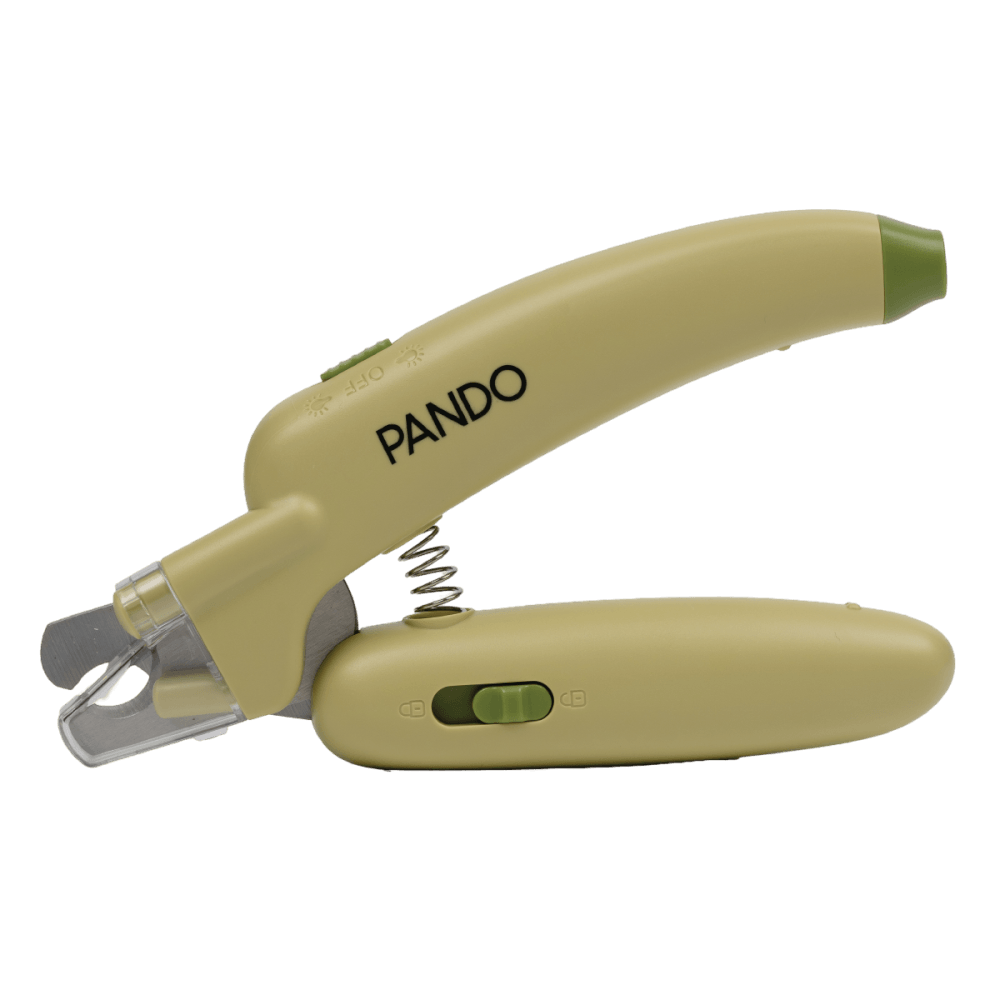 กรรไกรตัดเล็บสัตว์เลี้ยง PANDO พร้อมไฟ WHITE LIGHT ,สีเขียว