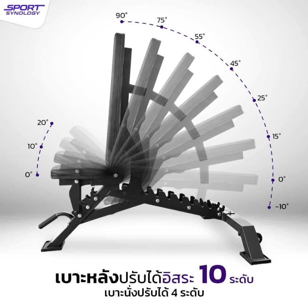 ม้านั่งปรับระดับ SPORTSYNOLOGY SB3 ม้านั่งปรับระดับ ปรับได้ 10 ระดับ