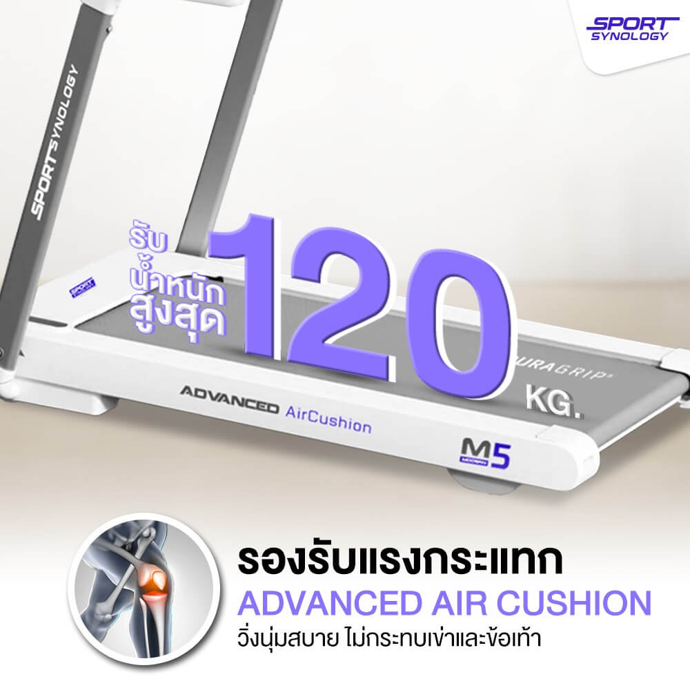 ลู่วิ่งไฟฟ้า SPORTSYNOLOGY รุ่น M5 มอเตอร์ BRUSHLESS DC 4 แรงม้า ปรับชันได้ถึง 25 ระดับ_5