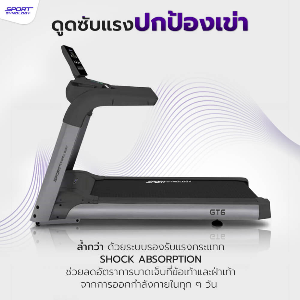 ลู่วิ่งไฟฟ้า SPORTSYNOLOGY รุ่น GT6 มอเตอร์ AC 4.5 แรงม้า ปรับชันได้ 18 ระดับ สายพานกว้าง 55 CM_5