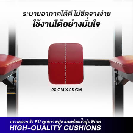 บาร์โหน SPORTSYNOLOGY PT2 บาร์ดึงข้อแบบตั้งพื้นพร้อมเบาะวาง ปรับระดับความสูงได้_5