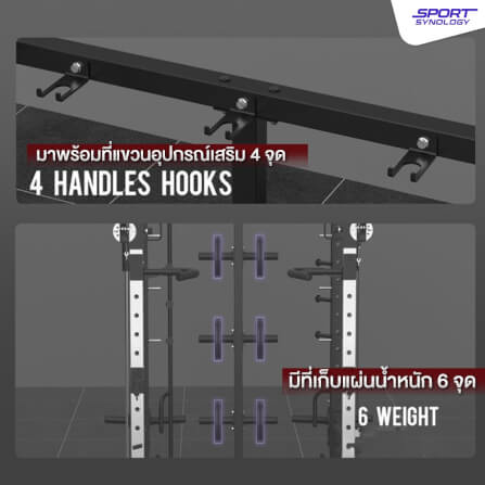 เครื่องสมิทแมชชีน SPORTSYNOLOGY MX5 มือจับเคเบิ้ล FREE MOTION 360° ปรับขึ้น-ลงและหมุนได้รอบทิศ (เครื่องเปล่า)_6