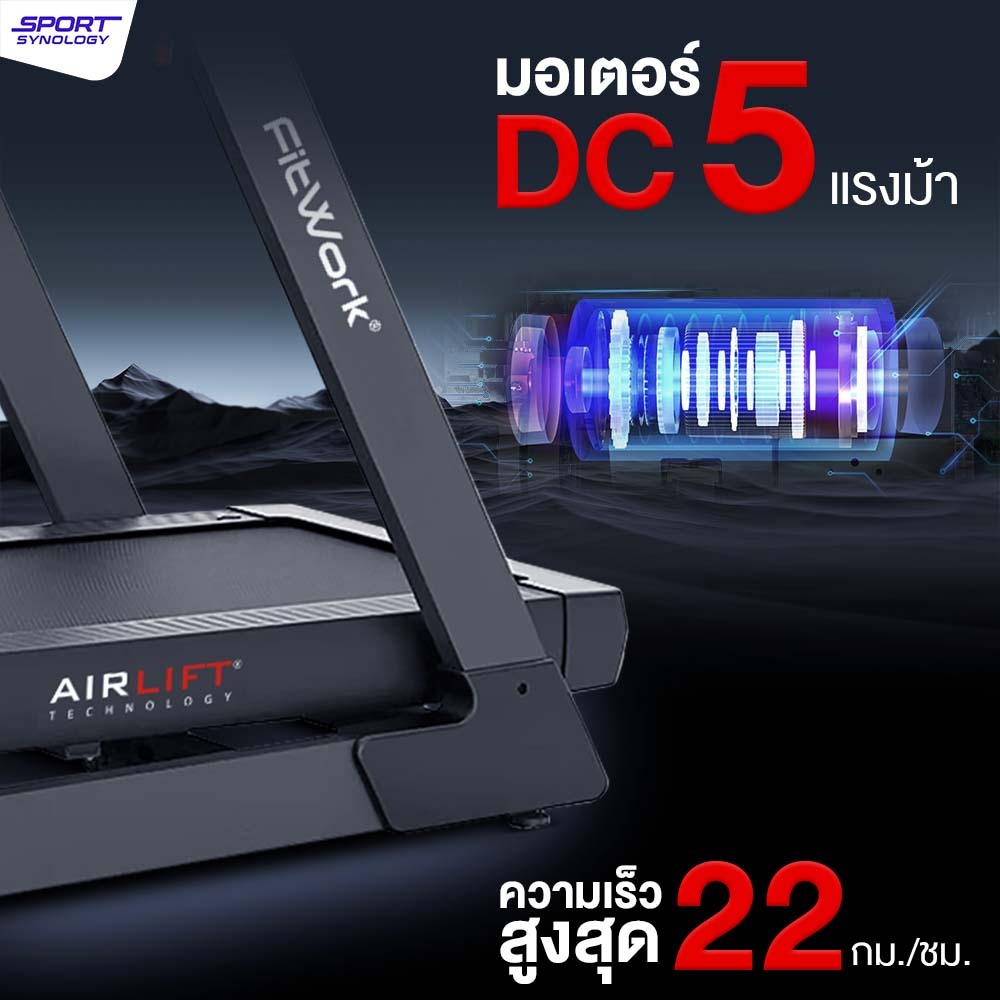 ลู่วิ่งไฟฟ้า SPORTSYNOLOGY รุ่น TREK ชันสูงสุด 48 ระดับและปรับลาดต่ำได้ -6 ระดับ_1