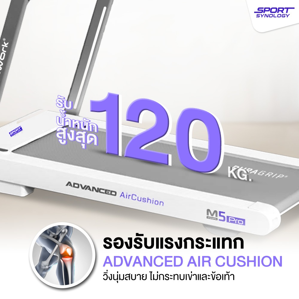 ลู่วิ่งไฟฟ้า SPORTSYNOLOGY รุ่น M5PRO มอเตอร์ BRUSHLESS DC 4 แรงม้า ปรับชันได้ถึง 25 ระดับ_5
