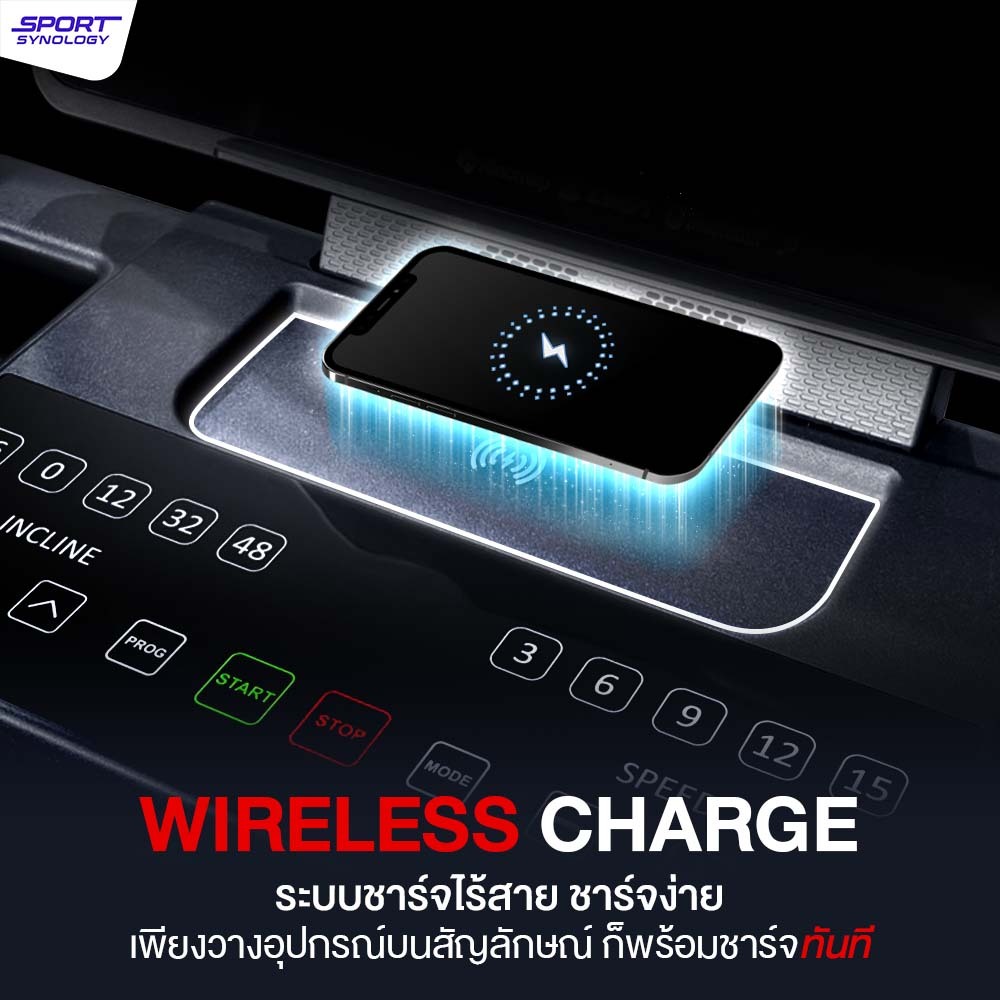 ลู่วิ่งไฟฟ้า SPORTSYNOLOGY รุ่น TREK ชันสูงสุด 48 ระดับและปรับลาดต่ำได้ -6 ระดับ_5