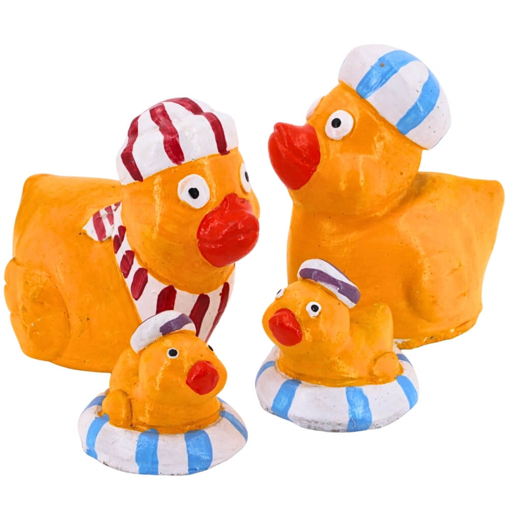 ตุ๊กตาปูนตกแต่งชุดเป็ด 4 ชิ้น KORAT SANGSUWAN POTTERY 13 ซม. หลากสี_0