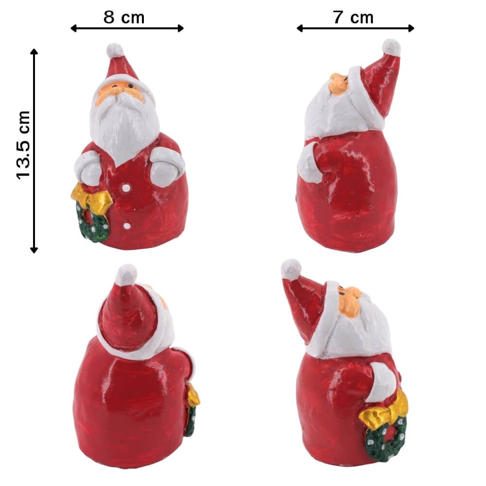 ตุ๊กตาปูนตกแต่งชุดคริสต์มาส 5 ชิ้น KORAT SANGSUWAN POTTERY 13.5 ซม. หลากสี_2