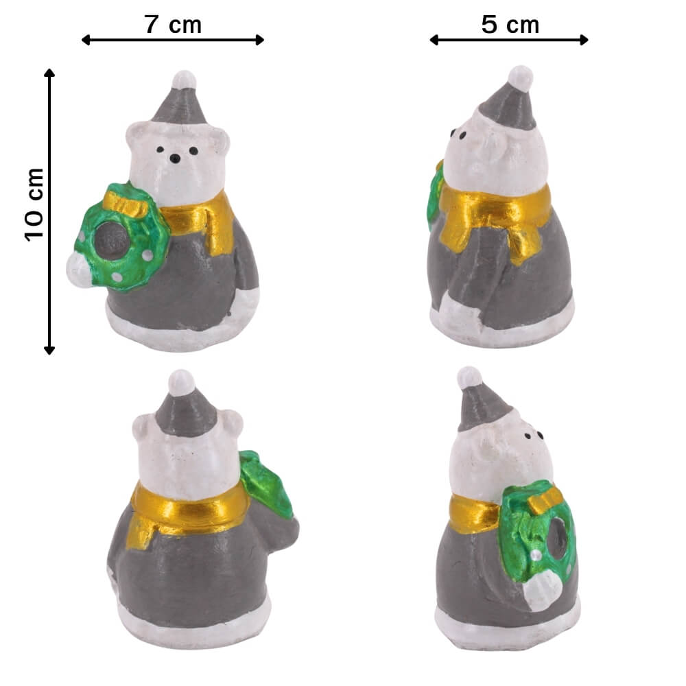 ตุ๊กตาปูนตกแต่งชุดคริสต์มาส 5 ชิ้น KORAT SANGSUWAN POTTERY 18 ซม. หลากสี_5