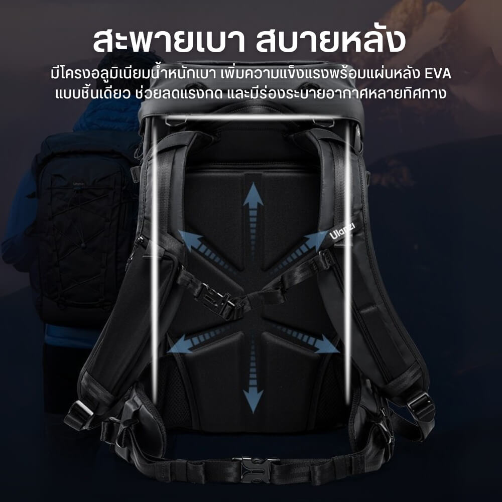 กระเป๋าเป้กล้อง ULANZI AB01 ขนาดความจุ 38 ลิตร สีดำ_2
