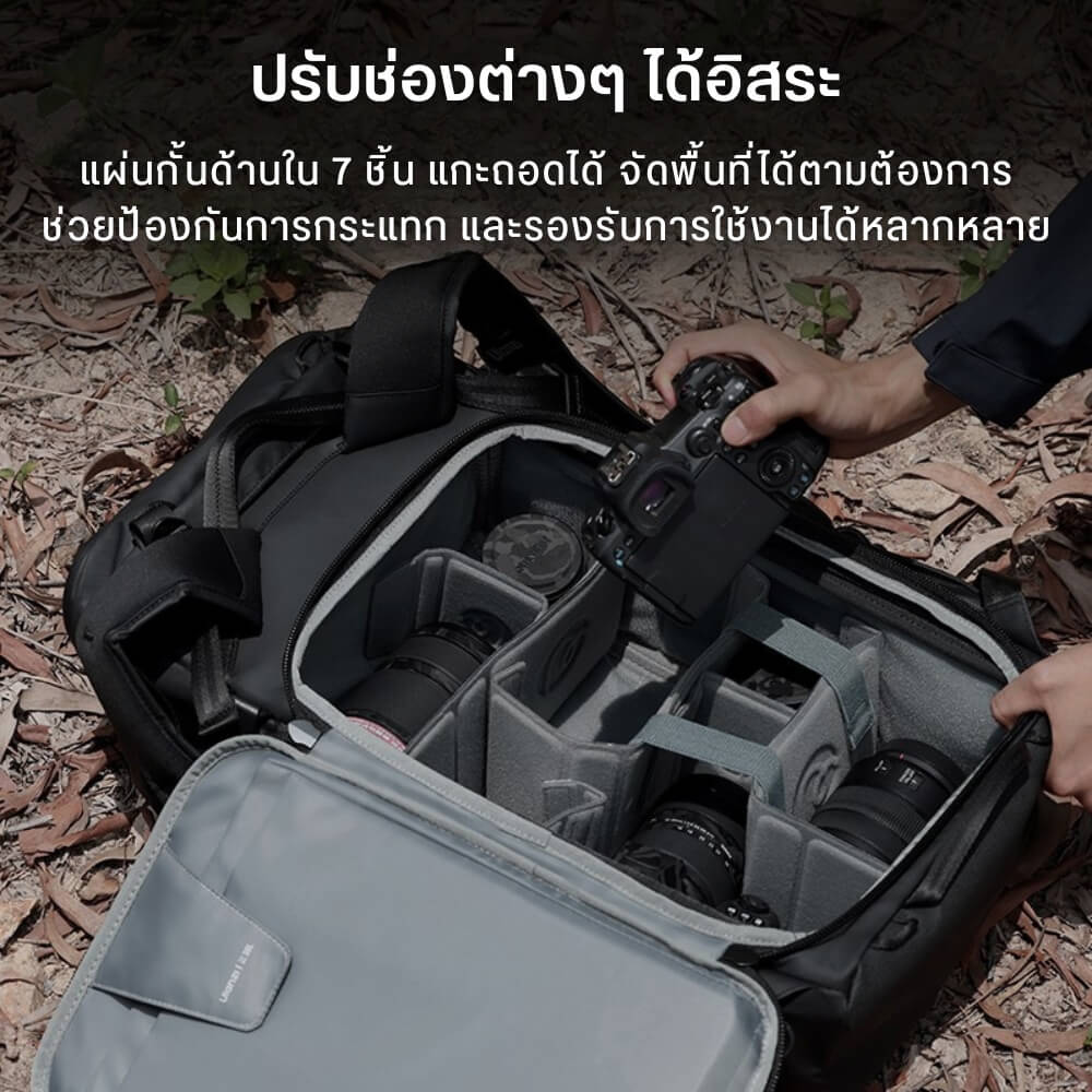 กระเป๋าเป้กล้อง ULANZI AB01 ขนาดความจุ 38 ลิตร สีดำ_5