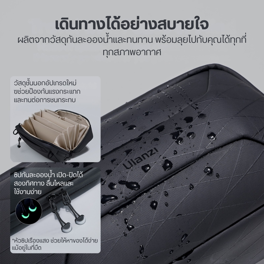 กระเป๋ากล้องพกพา ULANZI BT02 สีดำ ความจุ 2L_5
