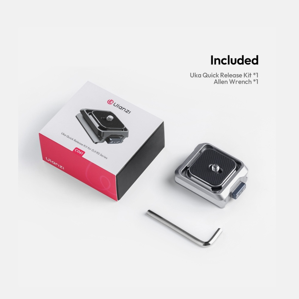 เพลทกล้อง ULANZI C061 เพลทปลดเร็ว สีดำ ต่อขาตั้ง สำหรับไม้กันสั่น DJI RS SERIES_8