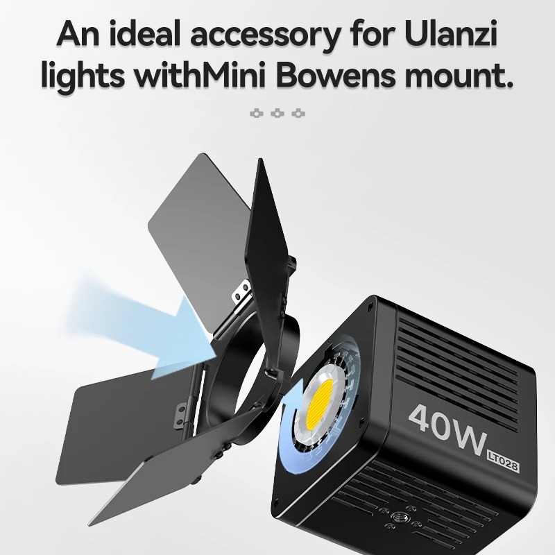 บานดอร์ ULANZI 4-LEAF MINI BOWEN MOUNT ควบคุมการกระจายแสง ไฟสตูดิโอ ULANZI L023/ L024 สีดำ