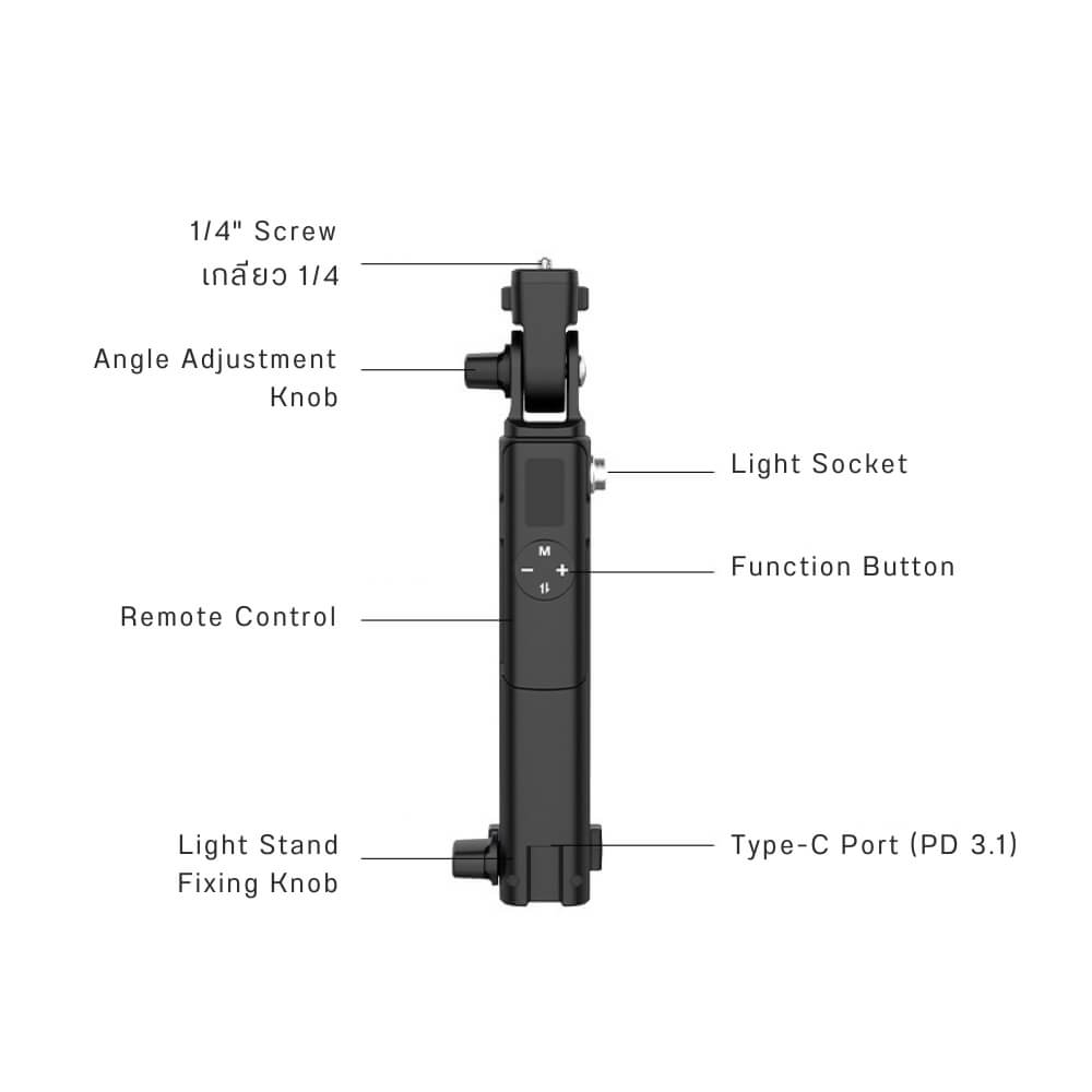 ไฟ LED แบบเป่าลม ULANZI AL60 กำลังไฟ 68W ขนาดพกพา สีดำ ไฟเซลฟี่ ไฟถ่ายภาพ ไฟถ่ายสินค้า