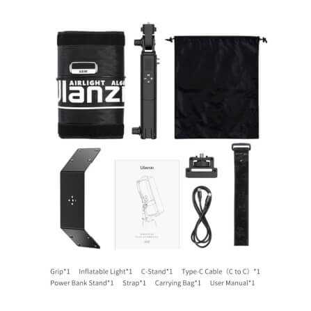 ไฟ LED แบบเป่าลม ULANZI AL60 กำลังไฟ 68W ขนาดพกพา สีดำ ไฟเซลฟี่ ไฟถ่ายภาพ ไฟถ่ายสินค้า_10