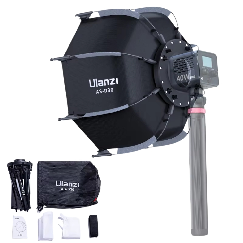 ซอฟต์บ็อกซ์ 8 เหลี่ยม ULANZI AS-D30 กรองแสง 30 ซม. MINI BOWEN MOUNT ถ่ายภาพ วิดีโอ ให้แสงนุ่ม_7