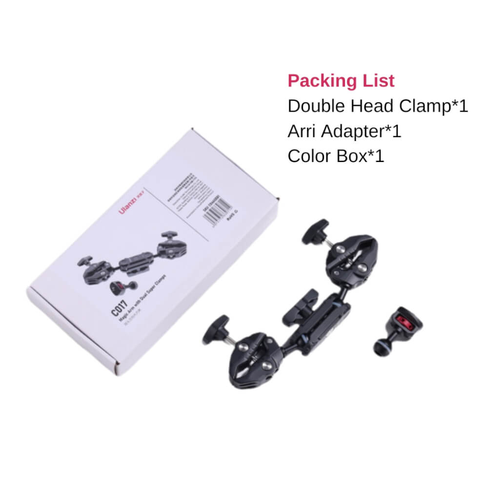 แคลมป์แบบหนีบ ULANZI C017 สำหรับกล้อง อุปกรณ์เสริม สีดำ