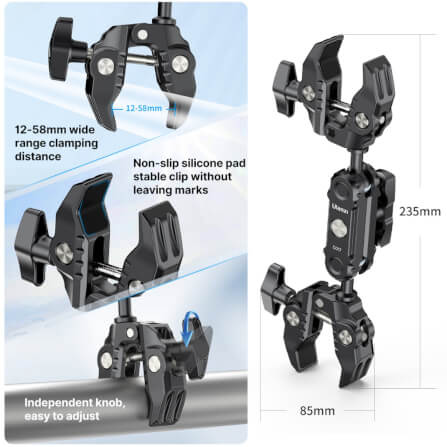 แคลมป์แบบหนีบ ULANZI C017 สำหรับกล้อง อุปกรณ์เสริม สีดำ_3