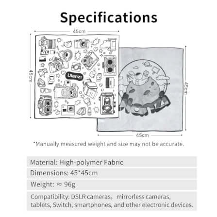 ผ้าเช็ดเลนส์ ULANZI C069 ขนาด 45*45 ซม. หลากสี_5