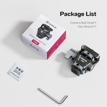 หัวบอลต่อขาตั้งกล้อง ULANZI C082 ขนาดพกพา สีดำ_9