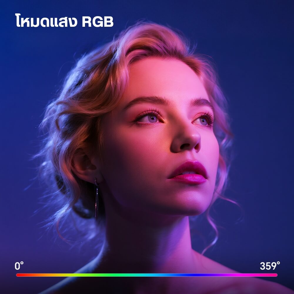 ไฟ LED อเนกประสงค์ ULANZI C10 RGB ขนาดพกพา สีดำ ไฟเซลฟี่ ไฟติดหัวกล้อง ไฟดารา