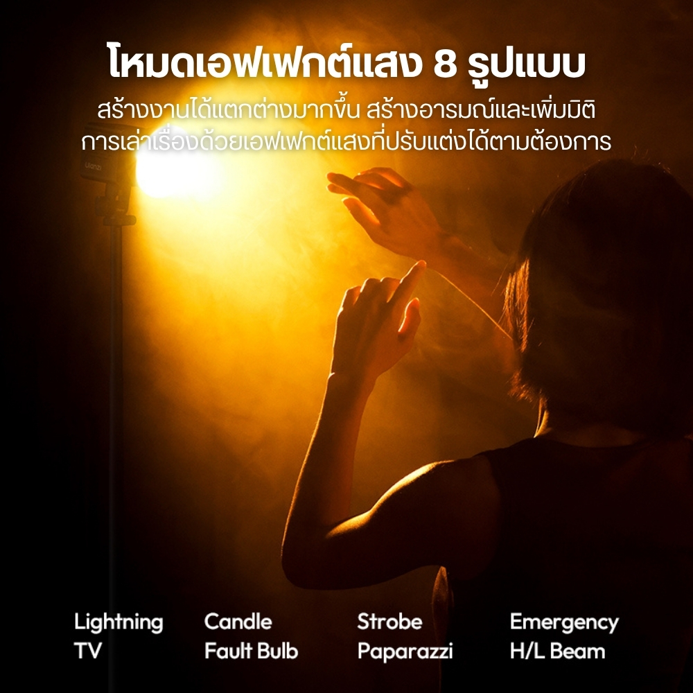 ไฟถ่ายวิดีโอ ULANZI C60 BI 60W BI-COLOR MINI COB LED LIGHT ไฟสตูดิโอ ไฟไลฟ์สด