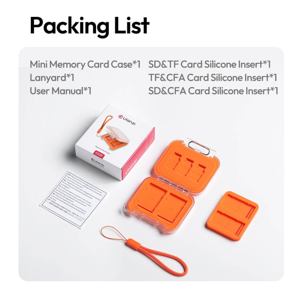 กล่องเก็บการ์ดหน่วยความจำ ULANZI CC01 ขนาดพกพา สีส้ม