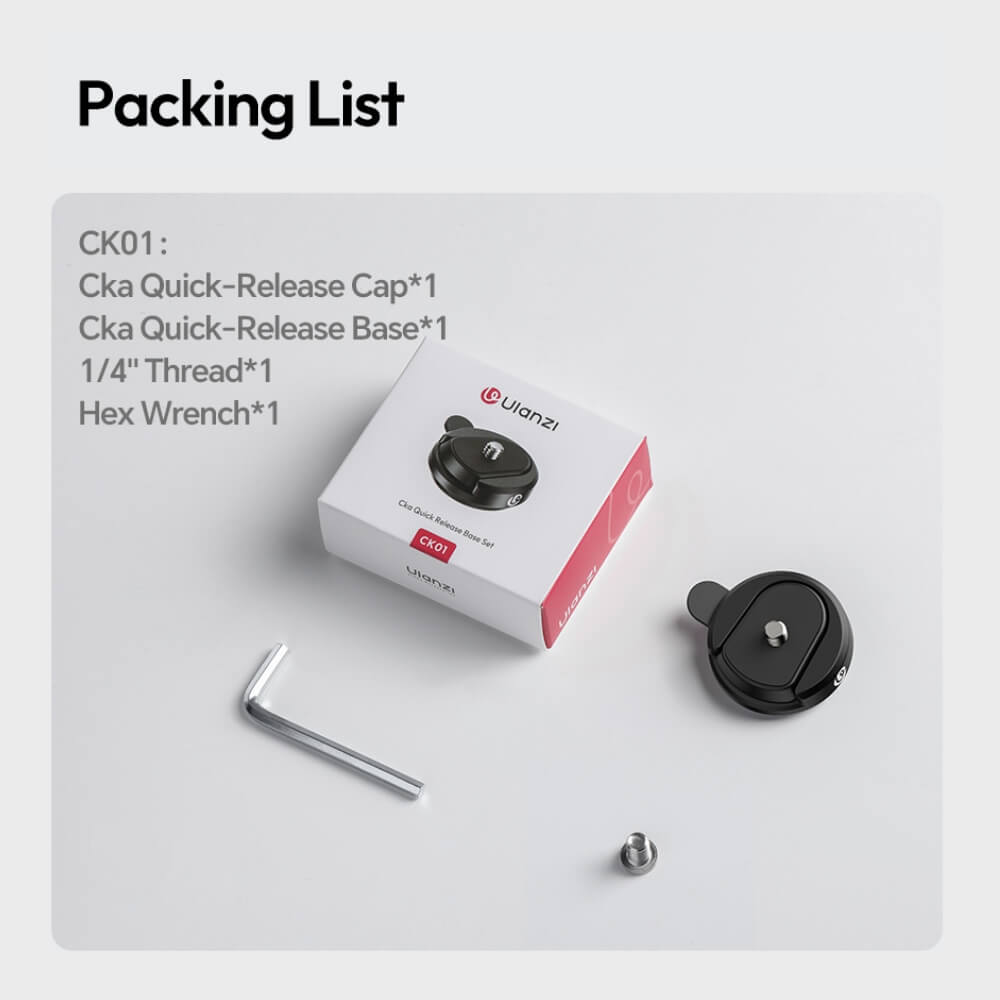 เพลทกล้อง ULANZI CK01 ขนาดพกพา สีดำ เพลทปลดเร็ว_9