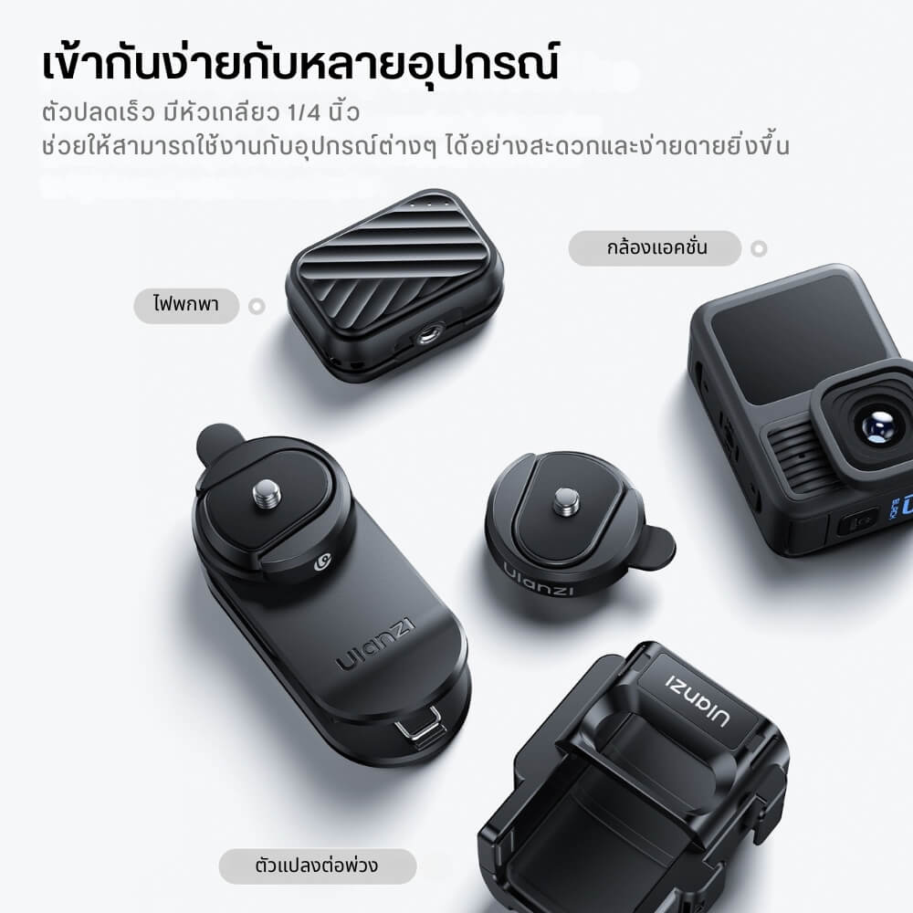 เพลทกล้อง ULANZI CK01 ขนาดพกพา สีดำ เพลทปลดเร็ว_6
