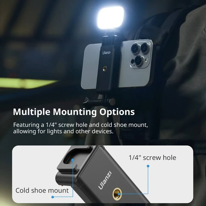 อุปกรณ์ถ่ายภาพแบบ POV ULANZI CO62 ขนาดพกพา สีดำ