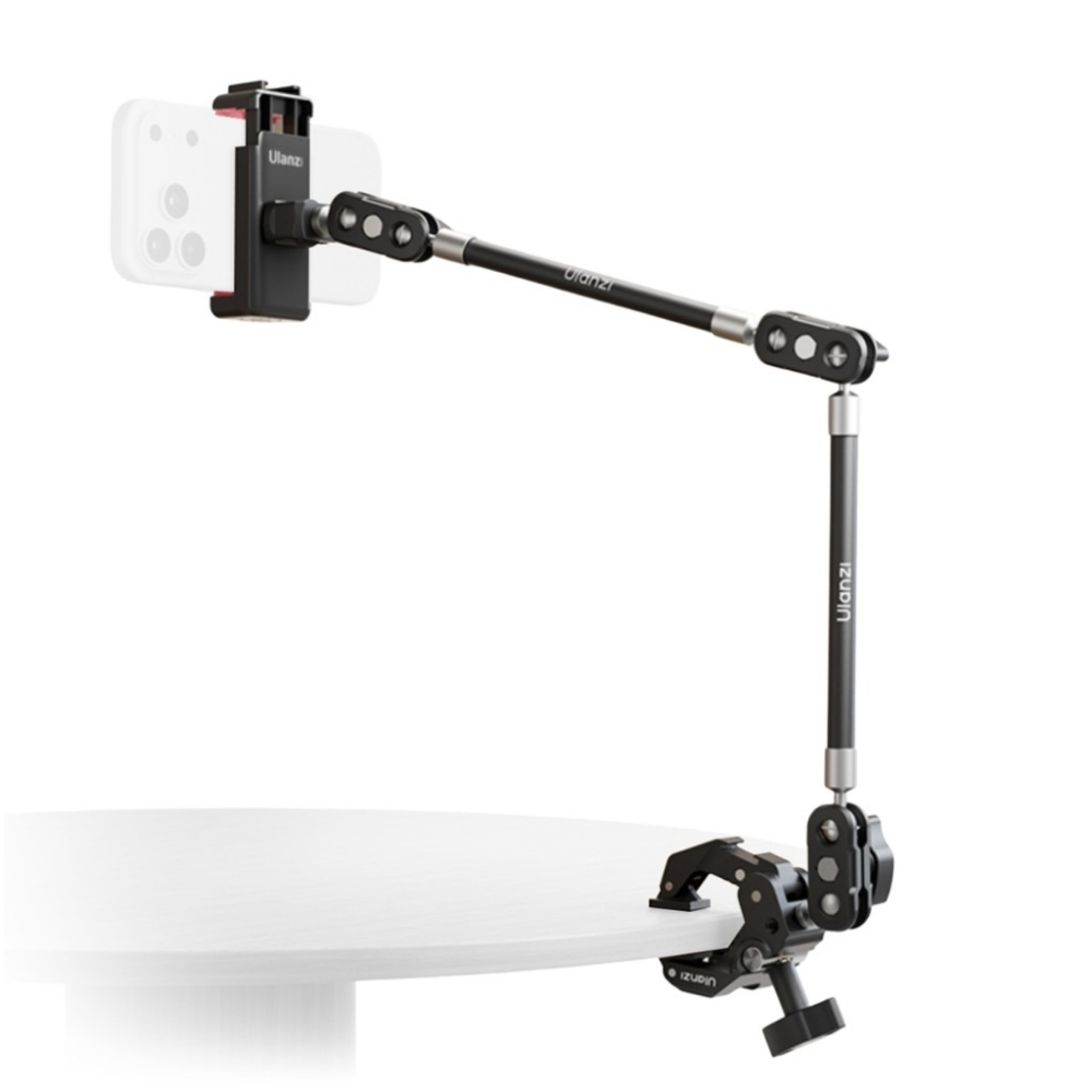 ชุดแขนยึดโต๊ะ ULANZI CO78 SUPER CLAMP & MAGIC ARM 2 ท่อน พร้อม PHONE CLAMP ต่อมือถือ สีดำ_0