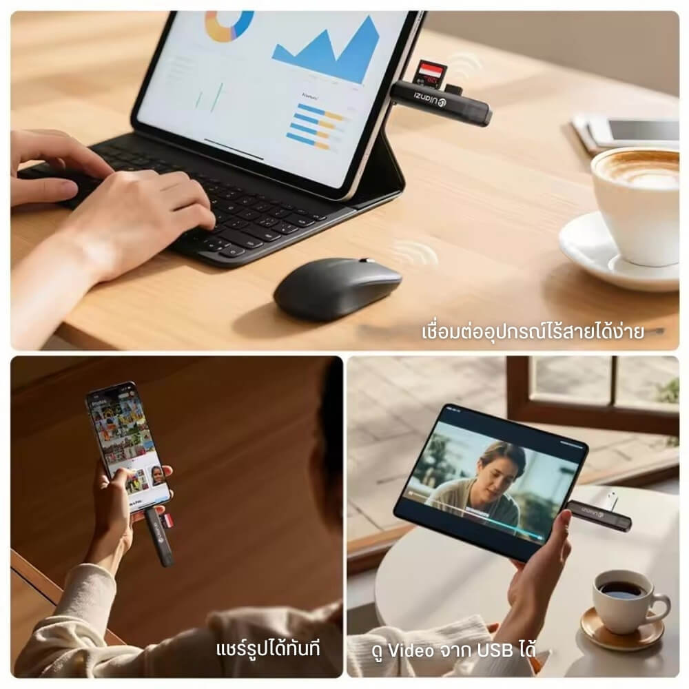 การ์ดรีดเดอร์ ULANZI CR1 แบบ 3-IN-1 รองรับ SD/TF/USB ขนาดพกพา สีดำ_7