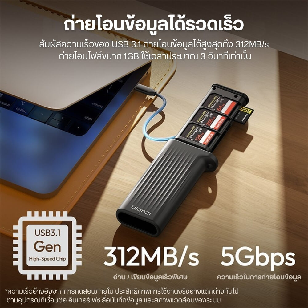 เคสเก็บซิมการ์ด ULANZI CR2 ขนาดพกพา สีเทา