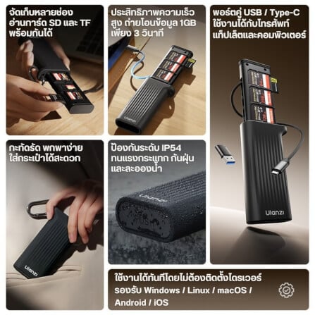 เคสเก็บซิมการ์ด ULANZI CR2 ขนาดพกพา สีเทา_1