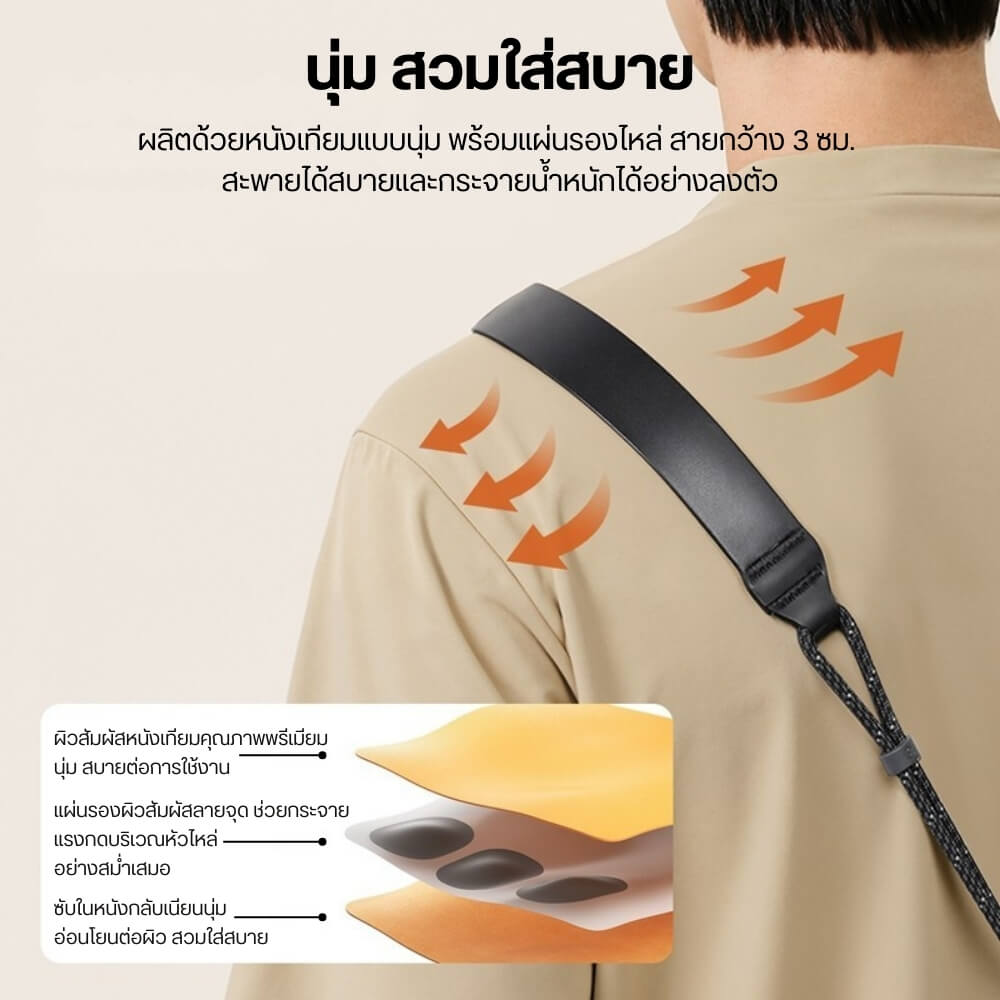 สายคล้องกล้อง ULANZI CSS2 ระบบ U-SNAP QUICK RELEASE สีดำ