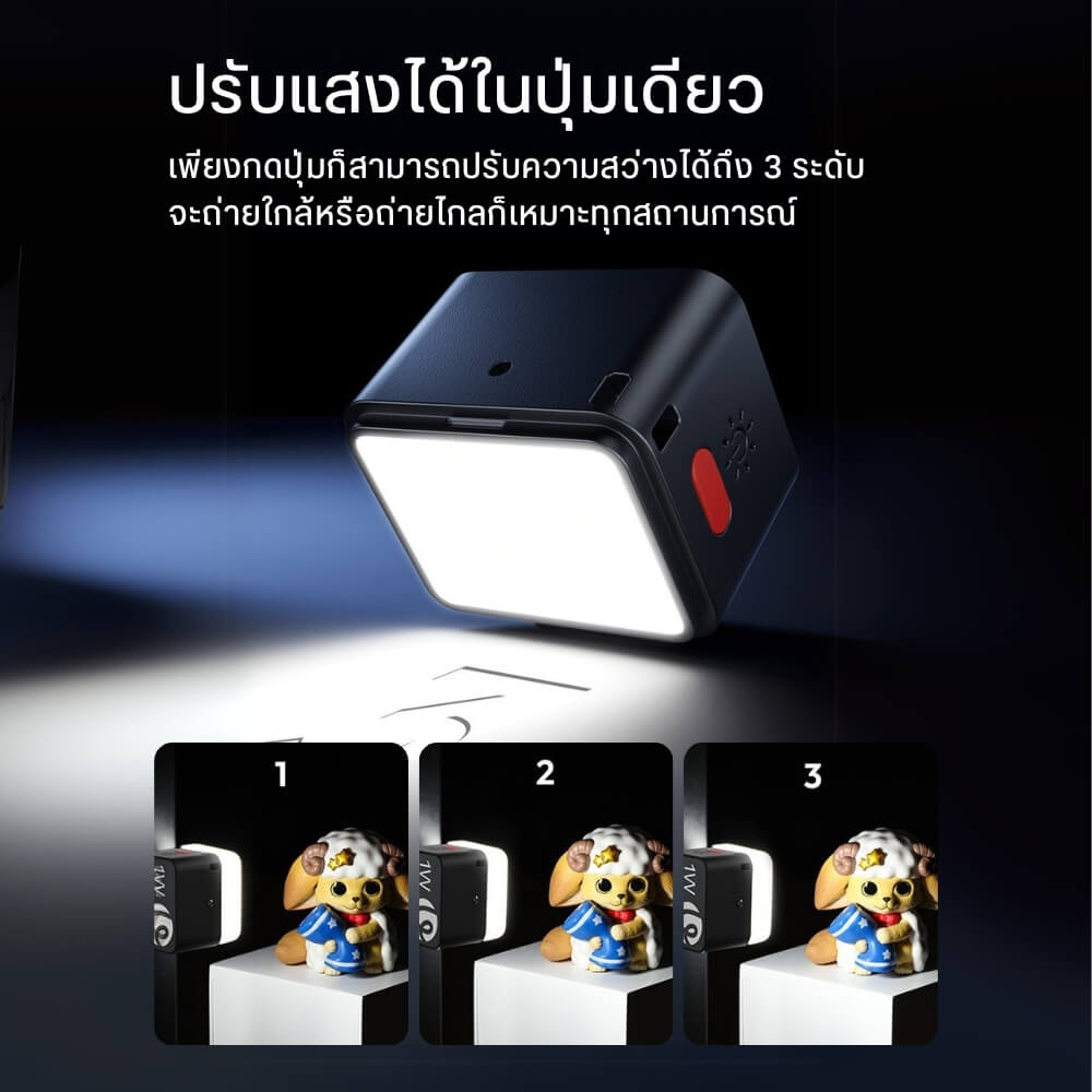ไฟ LED อเนกประสงค์ ULANZI DG01 พร้อม DIFFUSER ขนาดพกพา สีขาว ไฟเซลฟี่ ไฟติดหัวกล้อง ไฟดารา