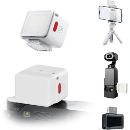 ไฟ LED อเนกประสงค์ ULANZI DG01 พร้อม DIFFUSER ขนาดพกพา สีขาว ไฟเซลฟี่ ไฟติดหัวกล้อง ไฟดารา_0