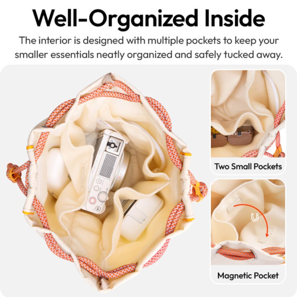 กระเป๋ากล้อง ULANZI DS01 ขนาดความจุ 8.7 ลิตร สีครีม