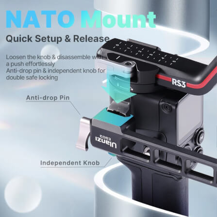 ด้ามจับไม้กันสั่น ULANZI EG03 ระบบ NATO MOUNT ขนาดพกพา สีดำ_1