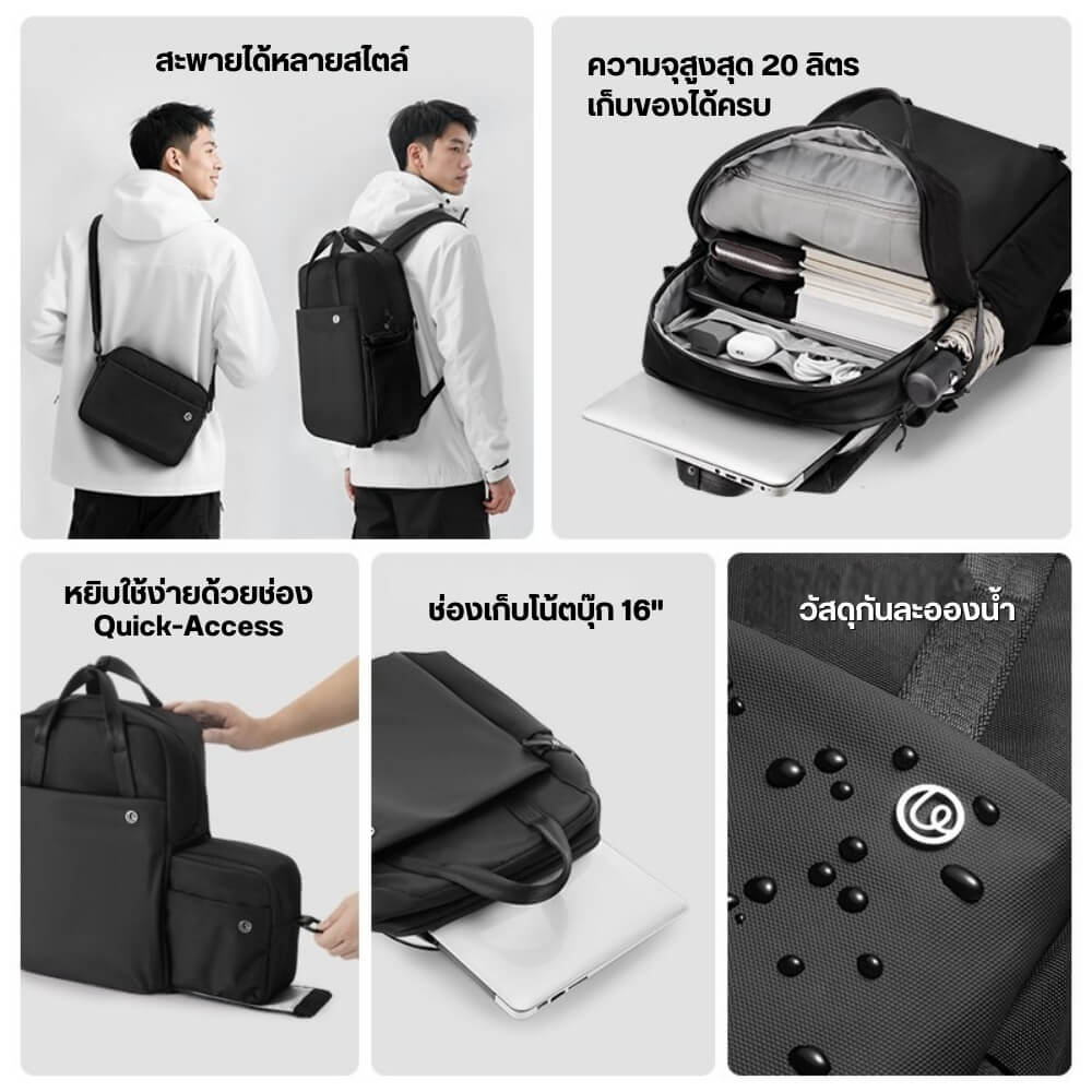 กระเป๋าเป้กล้อง ULANZI F08 ขนาดความจุ 20 ลิตร สีดำ_2