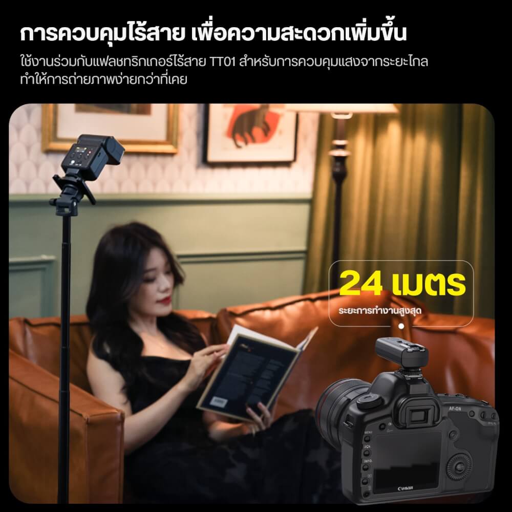 แฟลชกล้องถ่ายภาพ ULANZI F32 ขนาดพกพา สีดำ_5