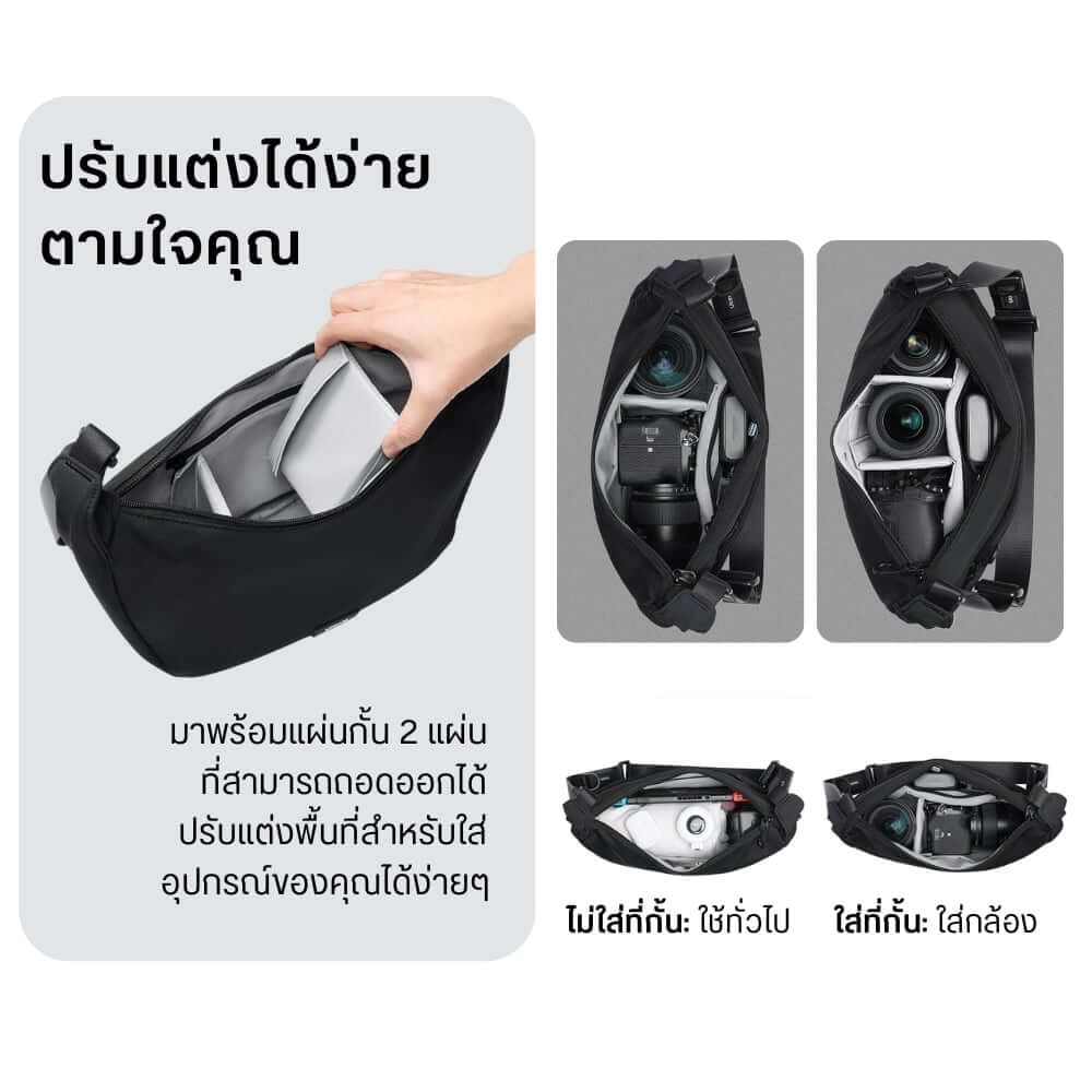 กระเป๋ากล้อง ULANZI HMN1 ขนาดความจุ 4 ลิตร สีดำ